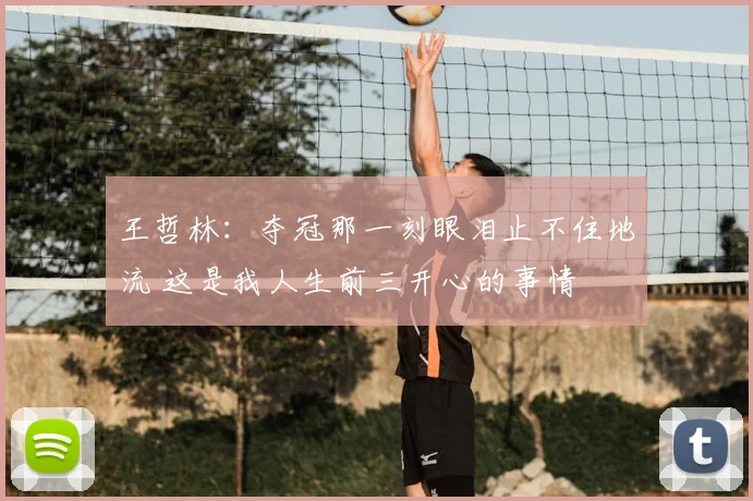 王哲林:夺冠那一刻眼泪止不住地流 这是我人生前三开心的事情