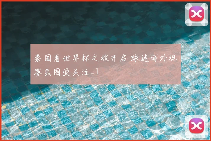 泰国看世界杯之旅开启 球迷海外观赛氛围受关注_1